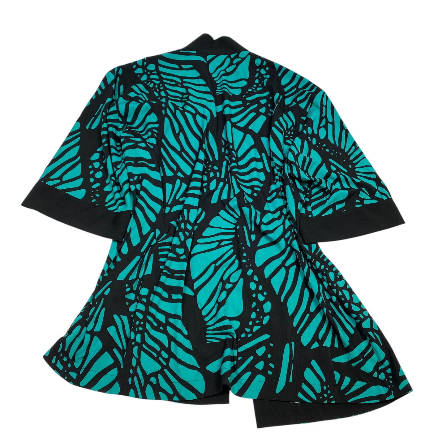 Kimono By Chicos In Black & Green, Size: L