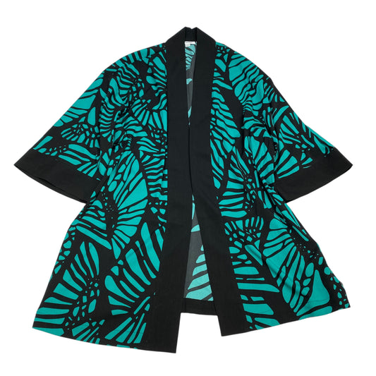 Kimono By Chicos In Black & Green, Size: L