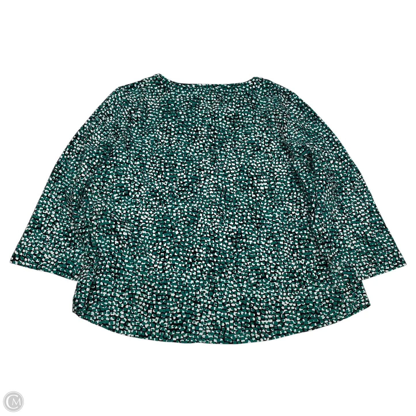 Top 3/4 Sleeve By Chicos In Green, Size: Xl