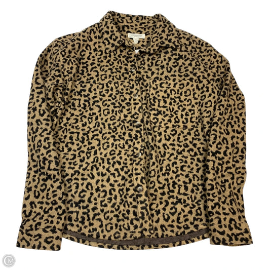 Jacket Shirt By Beachlunchlounge In Animal Print, Size: M