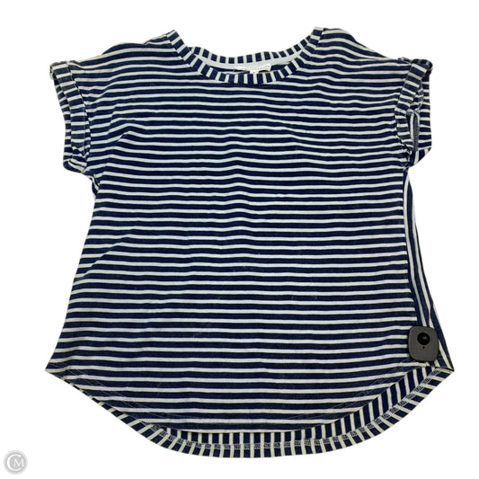 Top Short Sleeve By Jane And Delancey In Blue & White, Size: M