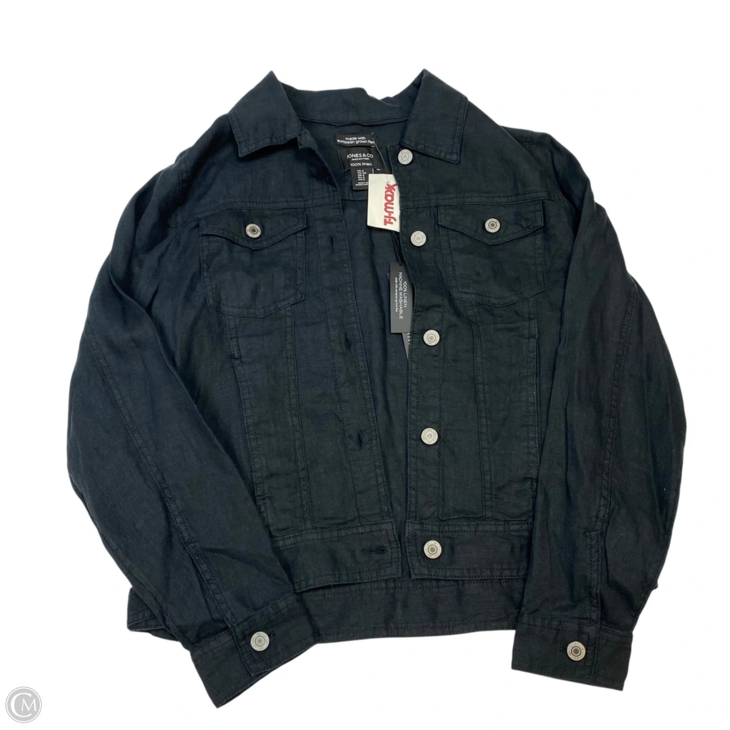 Jacket Shirt By Jones And Co In Black, Size: S