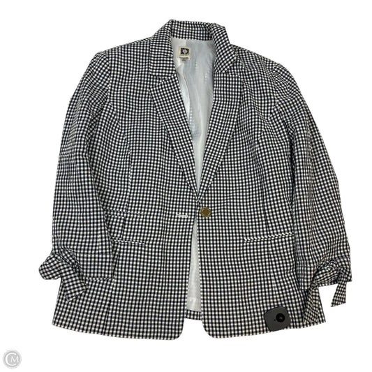 Blazer By Anne Klein In Black & White, Size: M