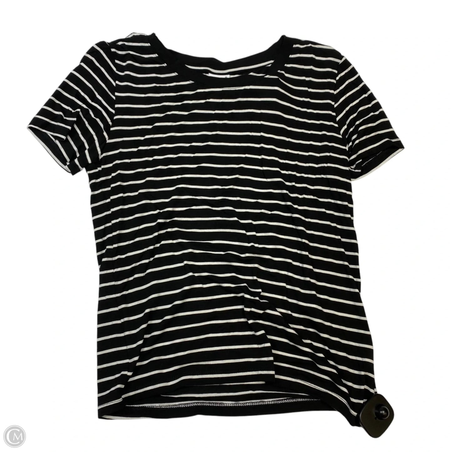 Top Short Sleeve By J.O&CO In Black & White, Size: M