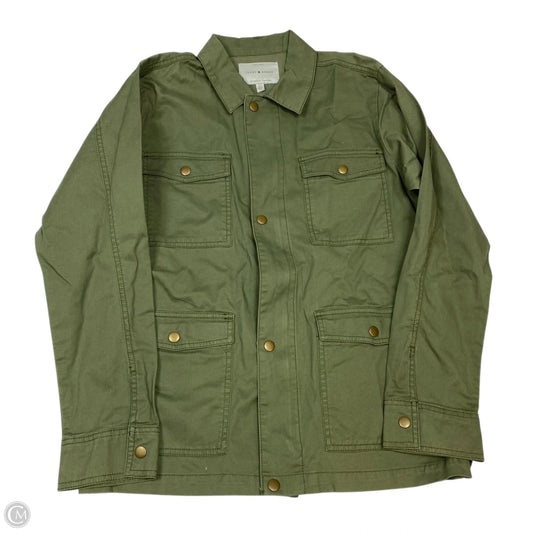 Jacket Shirt By Lucky Brand In Green, Size: S