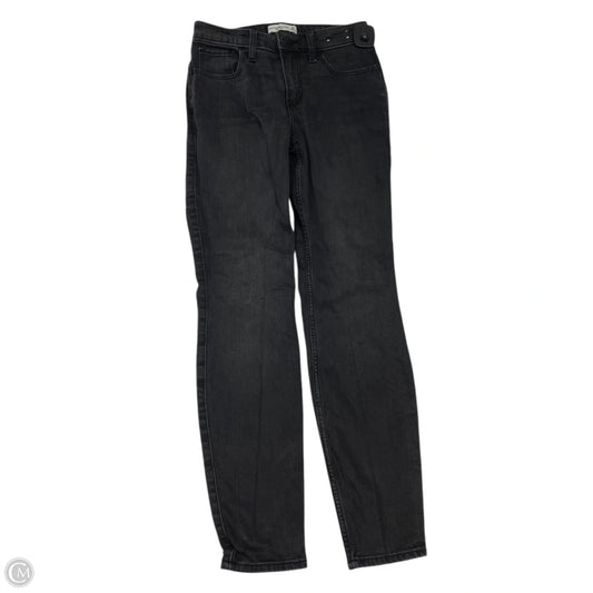 Jeans Skinny By Abercrombie And Fitch In Black Denim, Size: 0