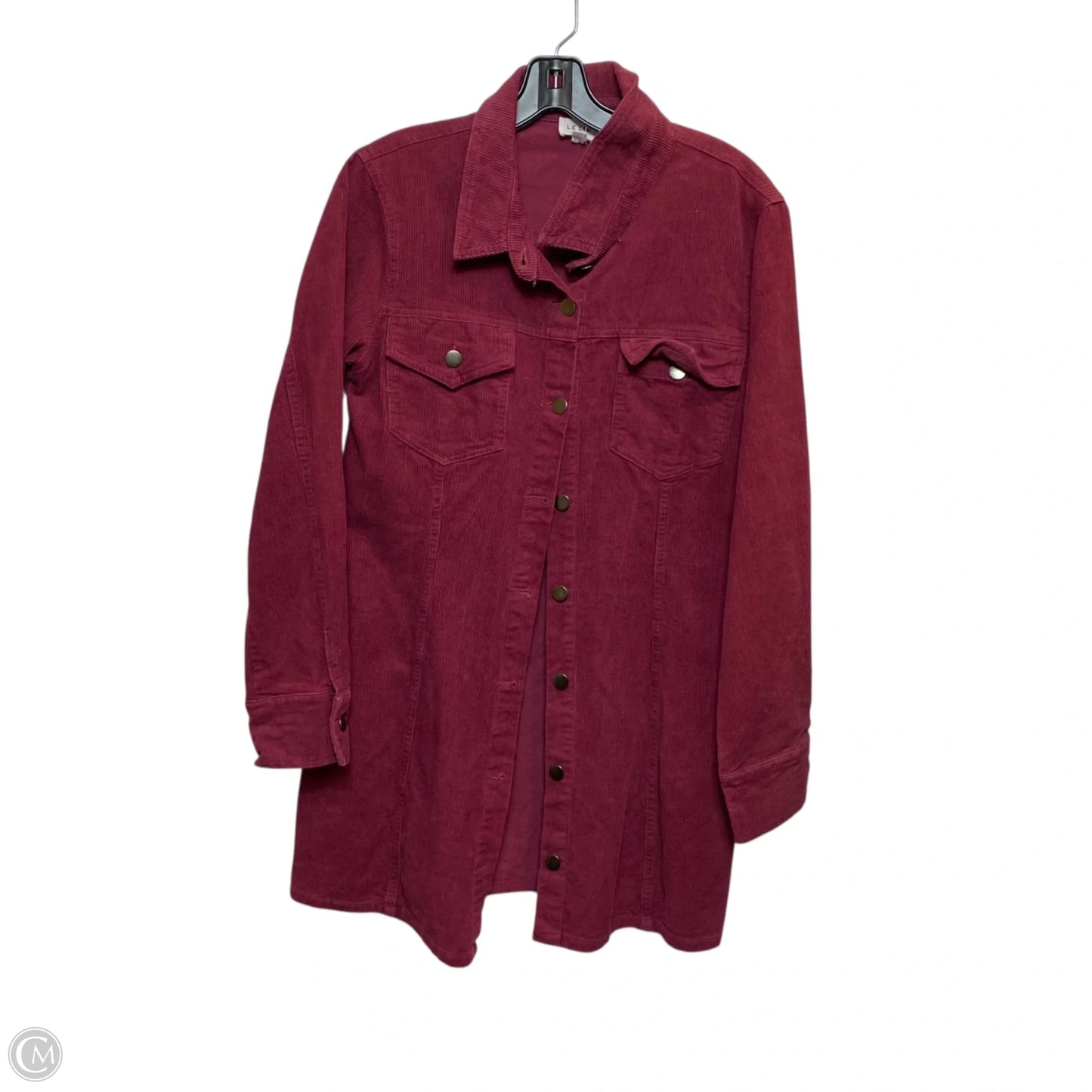 Jacket Shirt By Le Lis In Red, Size: L