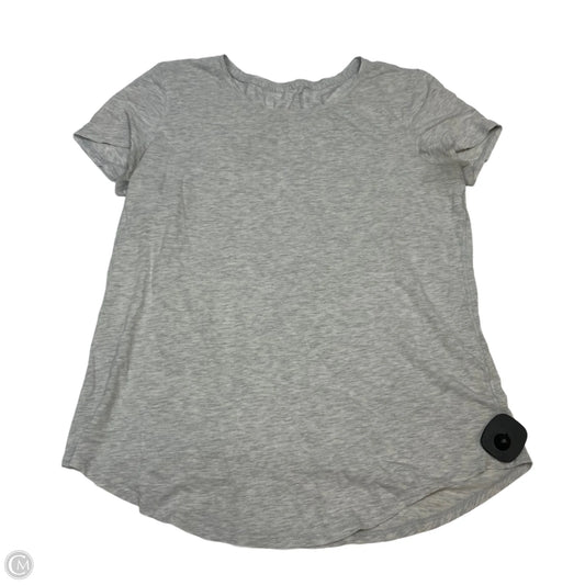 Athletic Top Short Sleeve By Lululemon In Grey, Size: S