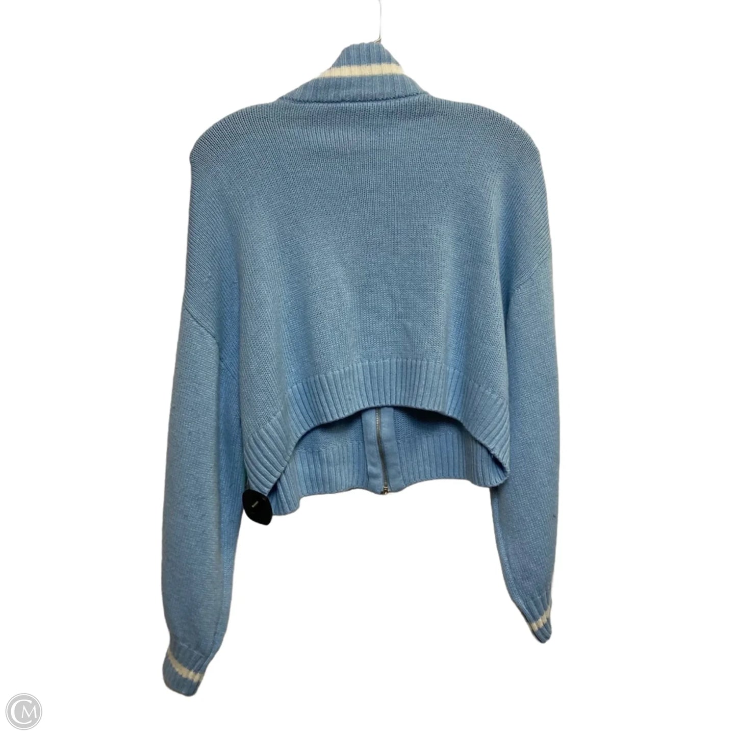 Sweater Cardigan By Divided In Blue, Size: M