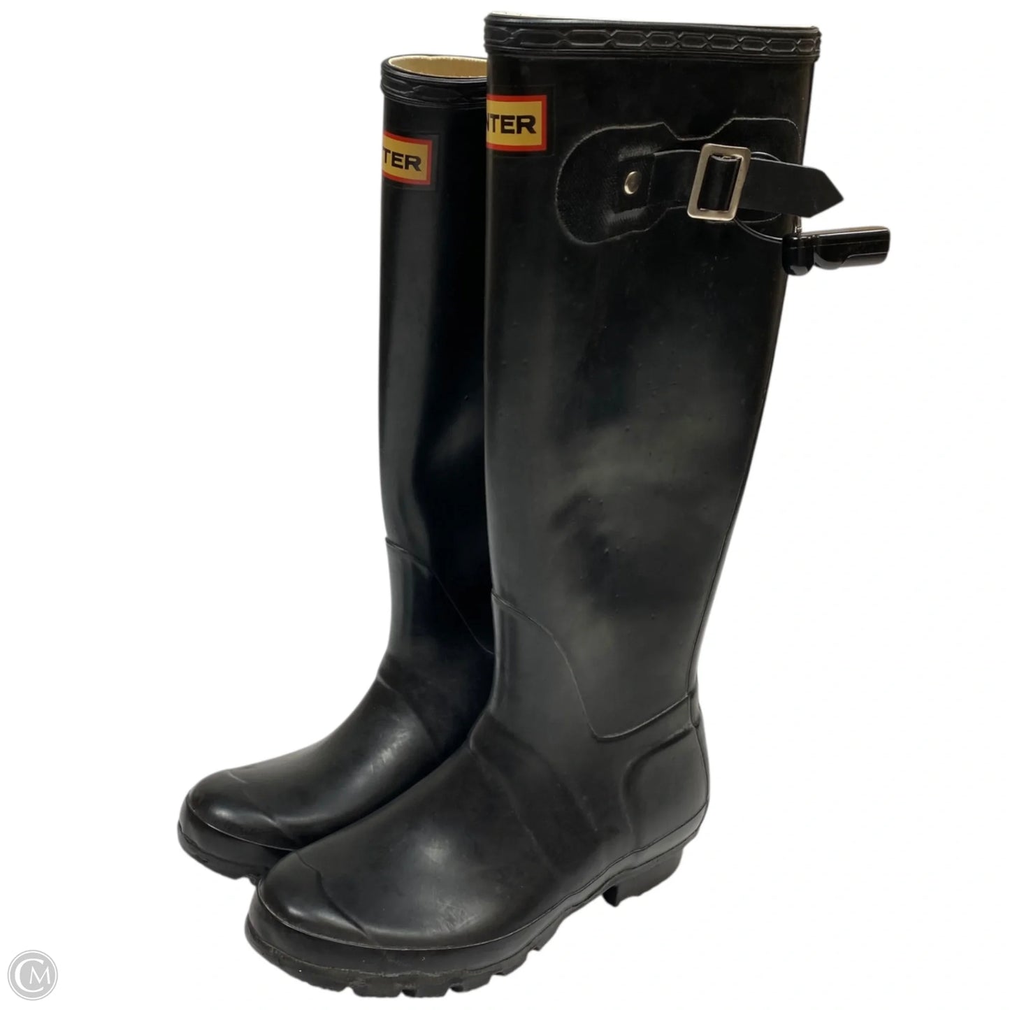 Boots Designer By Hunter In Black, Size: 5