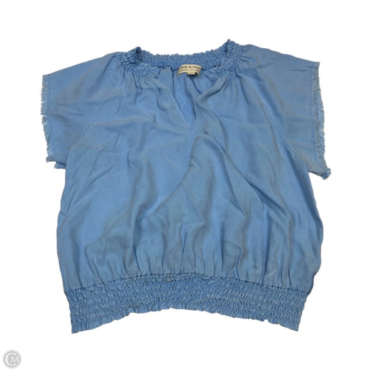 Top Short Sleeve By Cloth & Stone In Blue, Size: Xl