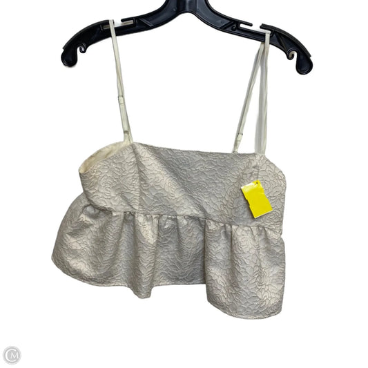 Top Sleeveless By Forever 21 In Cream, Size: M