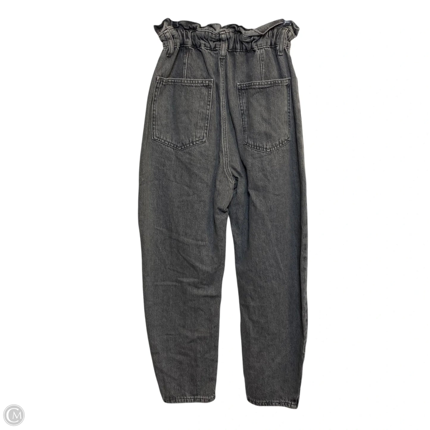 Jeans Straight By Zara In Grey Denim, Size: 0