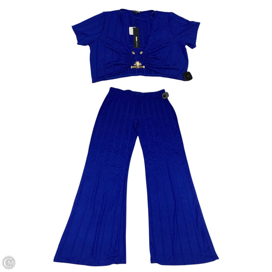 Lounge Set Pants By Fashion Nova In Blue, Size: 1x