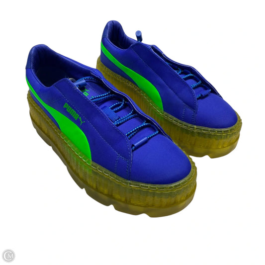Shoes Sneakers By Puma In Green & Purple, Size: 8