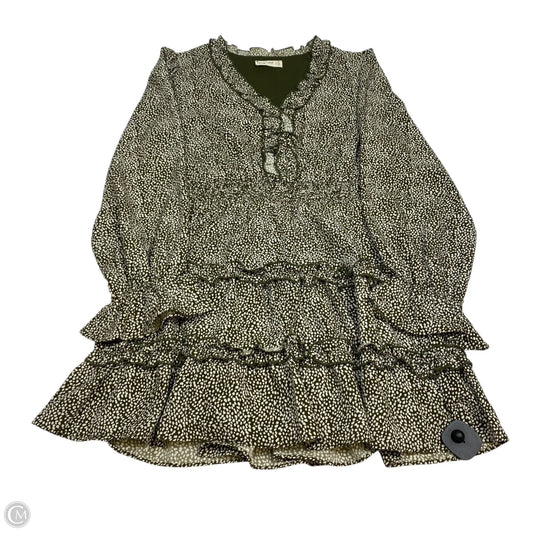 Dress Casual Short By New In In Cream & Green, Size: S