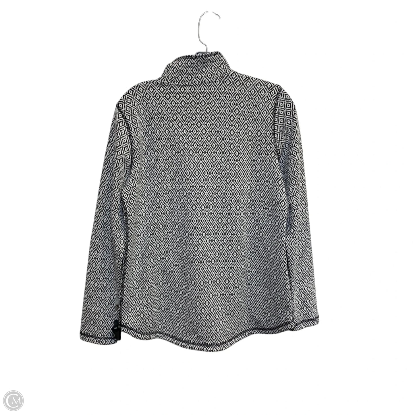 Athletic Sweatshirt Collar By Talbots In Black & White, Size: S