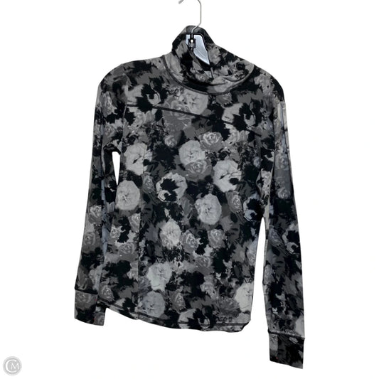 Athletic Top Long Sleeve Collar By Talbots In Black & Grey, Size: S