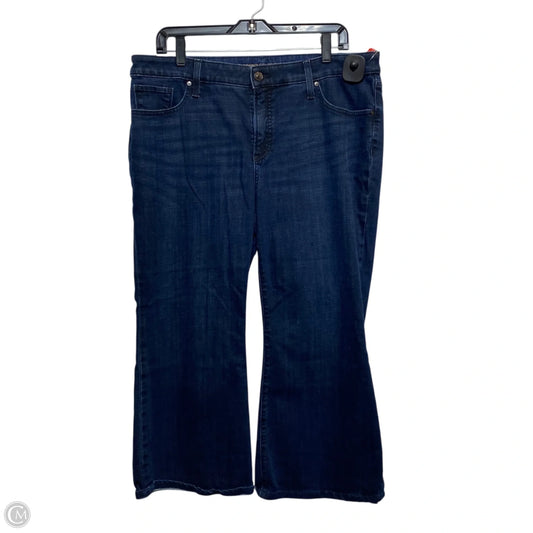 Jeans Wide Leg By Chicos In Blue Denim, Size: 14p