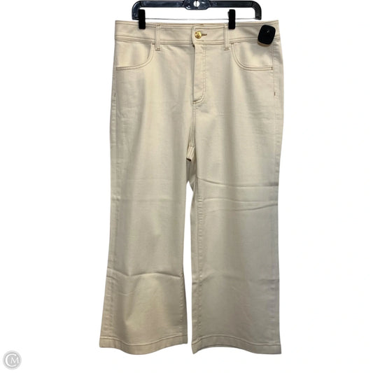 Jeans Cropped By Chicos In Cream, Size: 14