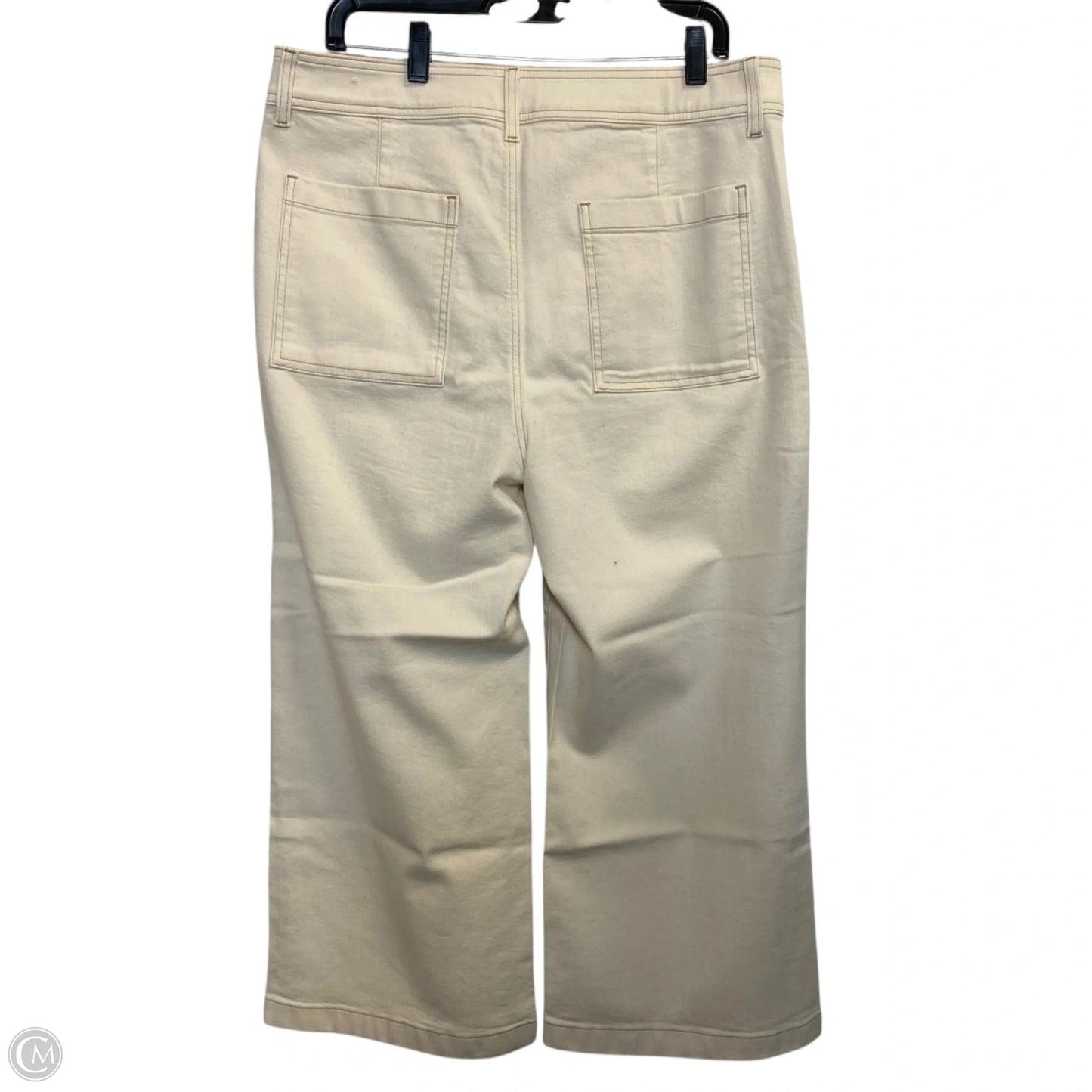 Jeans Cropped By Chicos In Cream, Size: 14