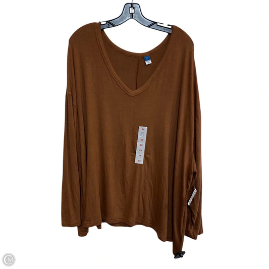 Top Long Sleeve By Old Navy In Brown, Size: 3x