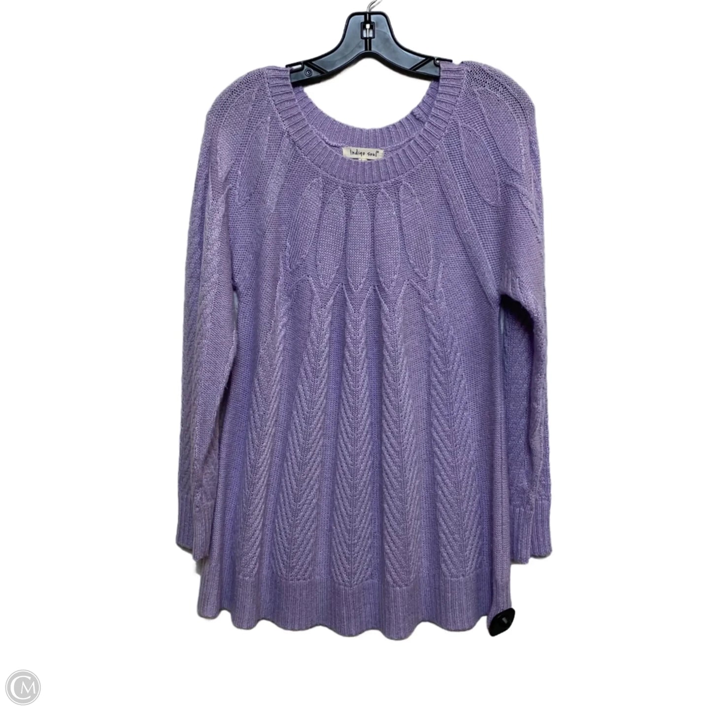 Sweater By Indigo Soul In Purple, Size: L
