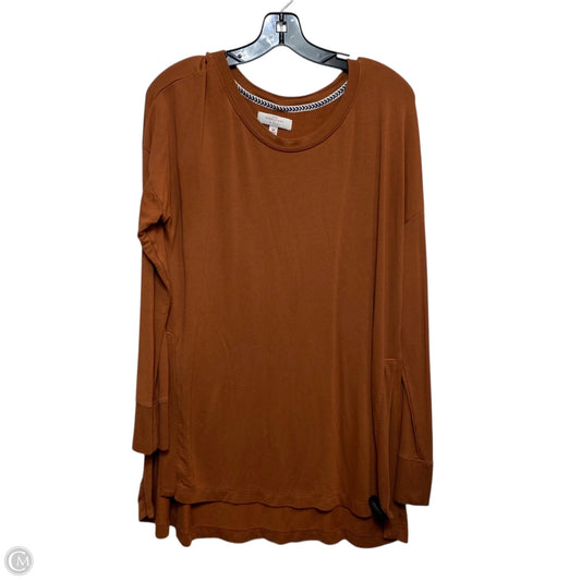 Top Long Sleeve By New Directions In Orange, Size: M