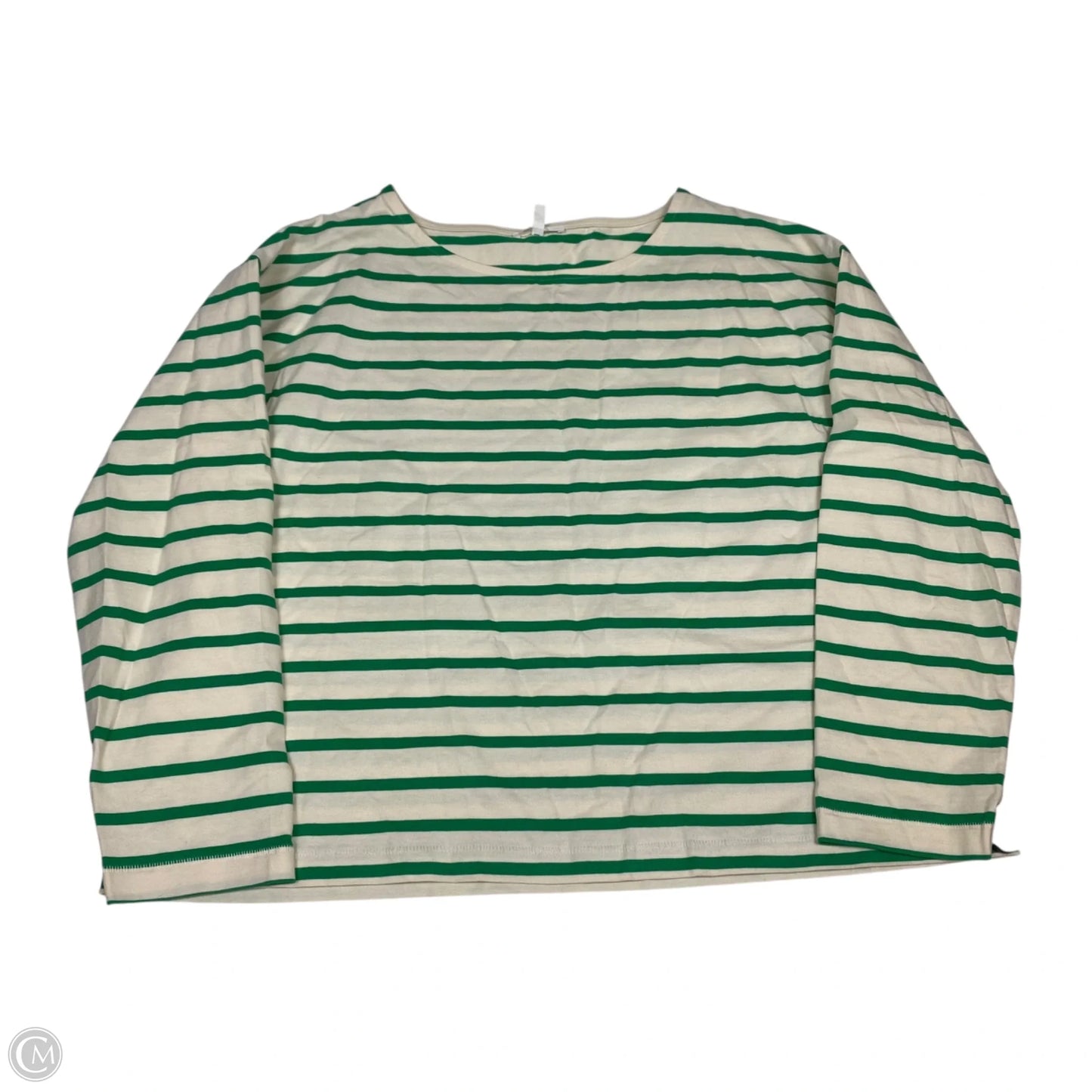 Top Long Sleeve By Maurices In Green & Tan, Size: Xl