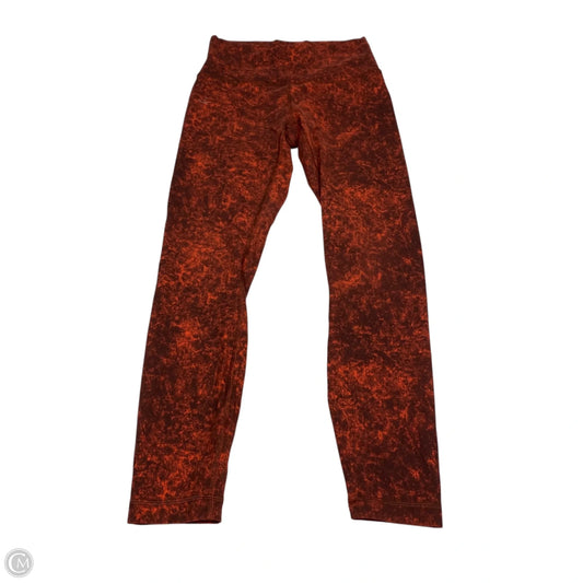 Athletic Leggings Designer By Lululemon In Red, Size: S
