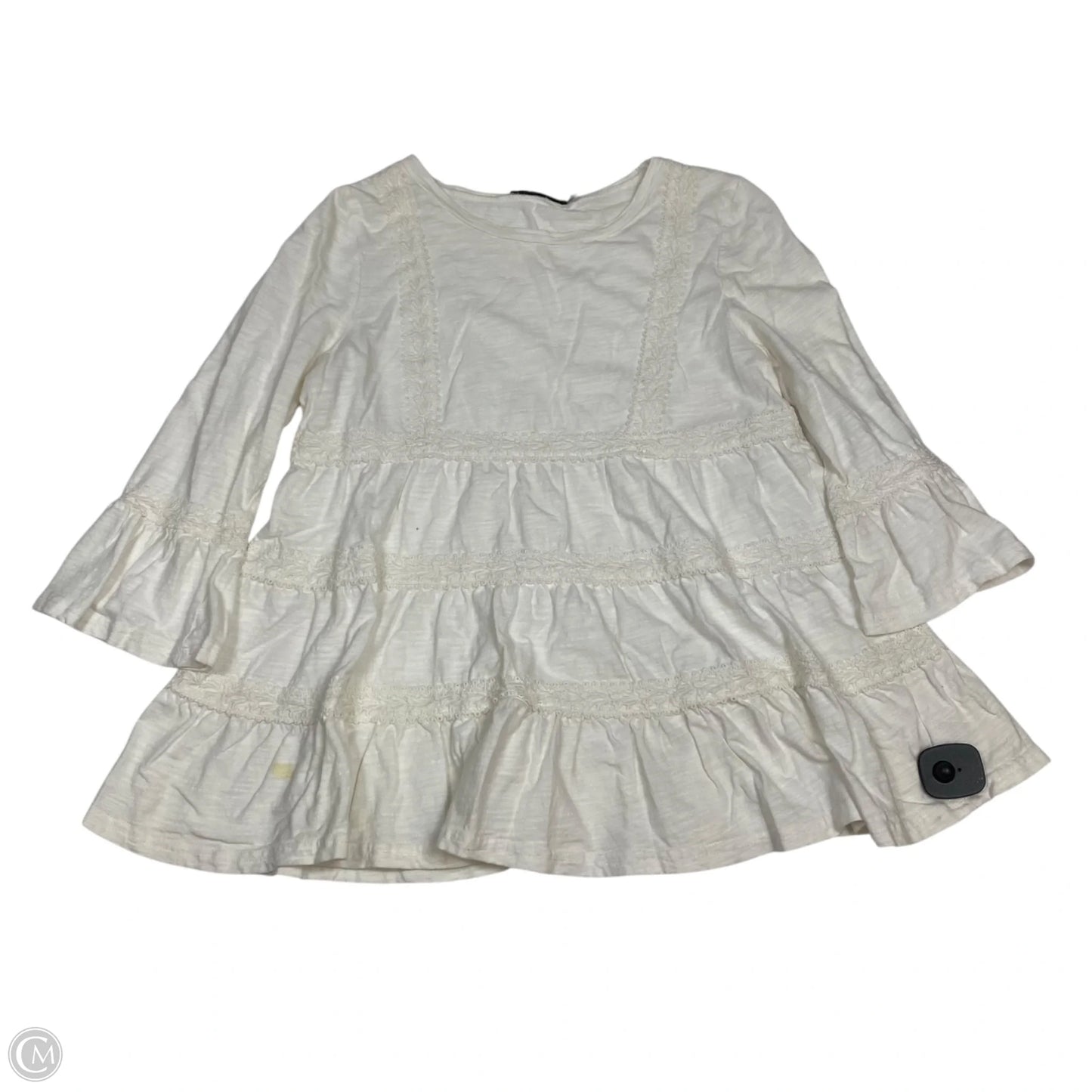 Top Long Sleeve By Doe & Rae In White, Size: M