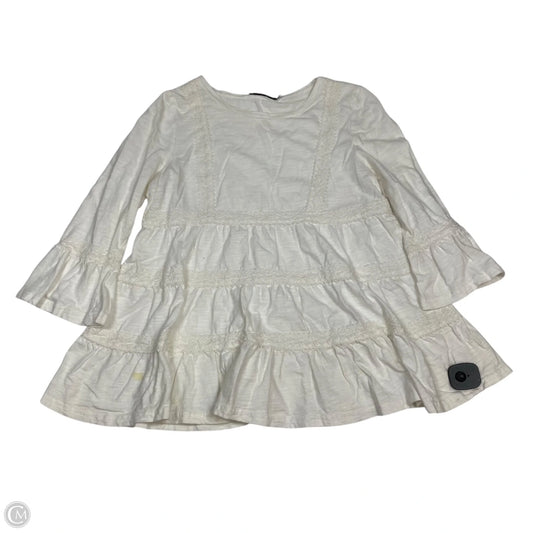 Top Long Sleeve By Doe & Rae In White, Size: M