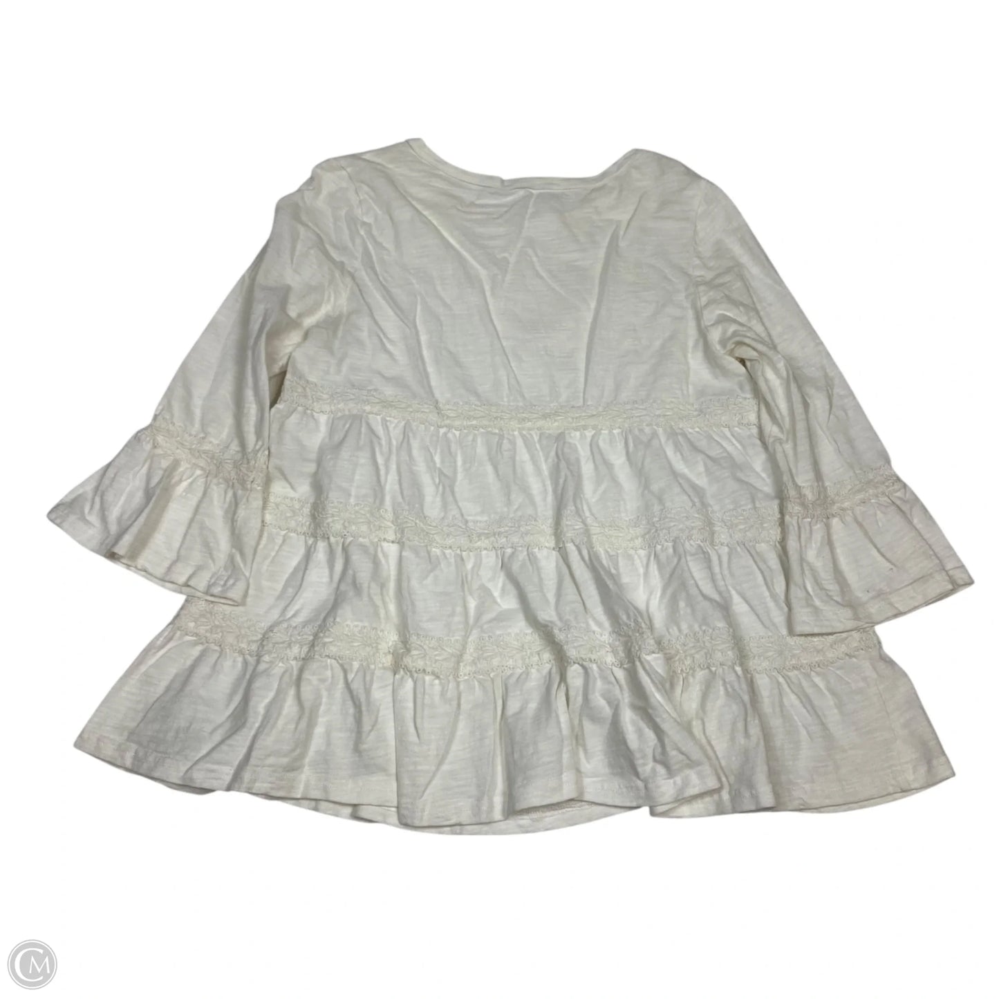 Top Long Sleeve By Doe & Rae In White, Size: M