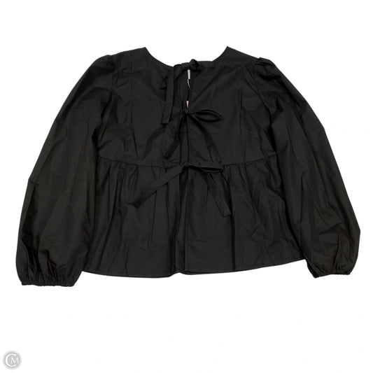 Top Long Sleeve By Casly Lamiit In Black, Size: M