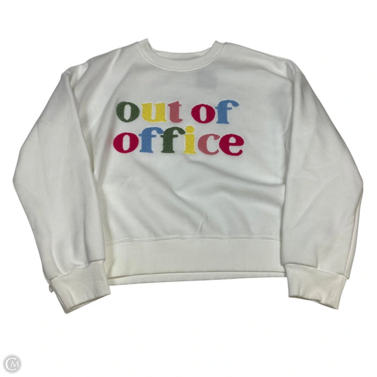 Sweatshirt Collar By Kirkland In White, Size: M