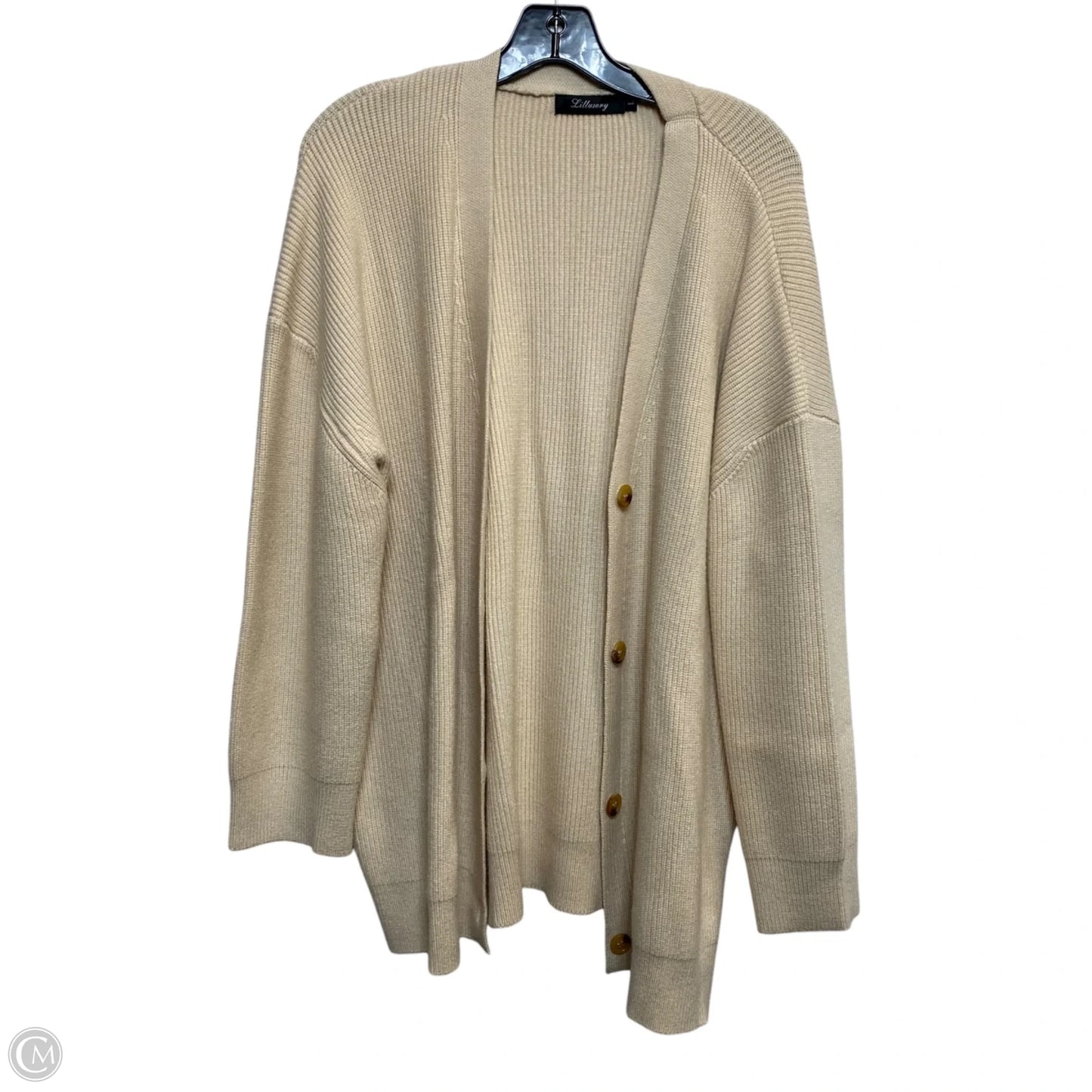 Sweater Cardigan By Lillusory In Cream, Size: L
