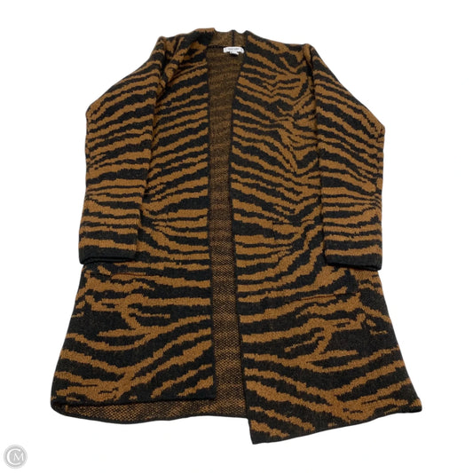 Sweater Cardigan By Nine West In Black & Brown, Size: Xs