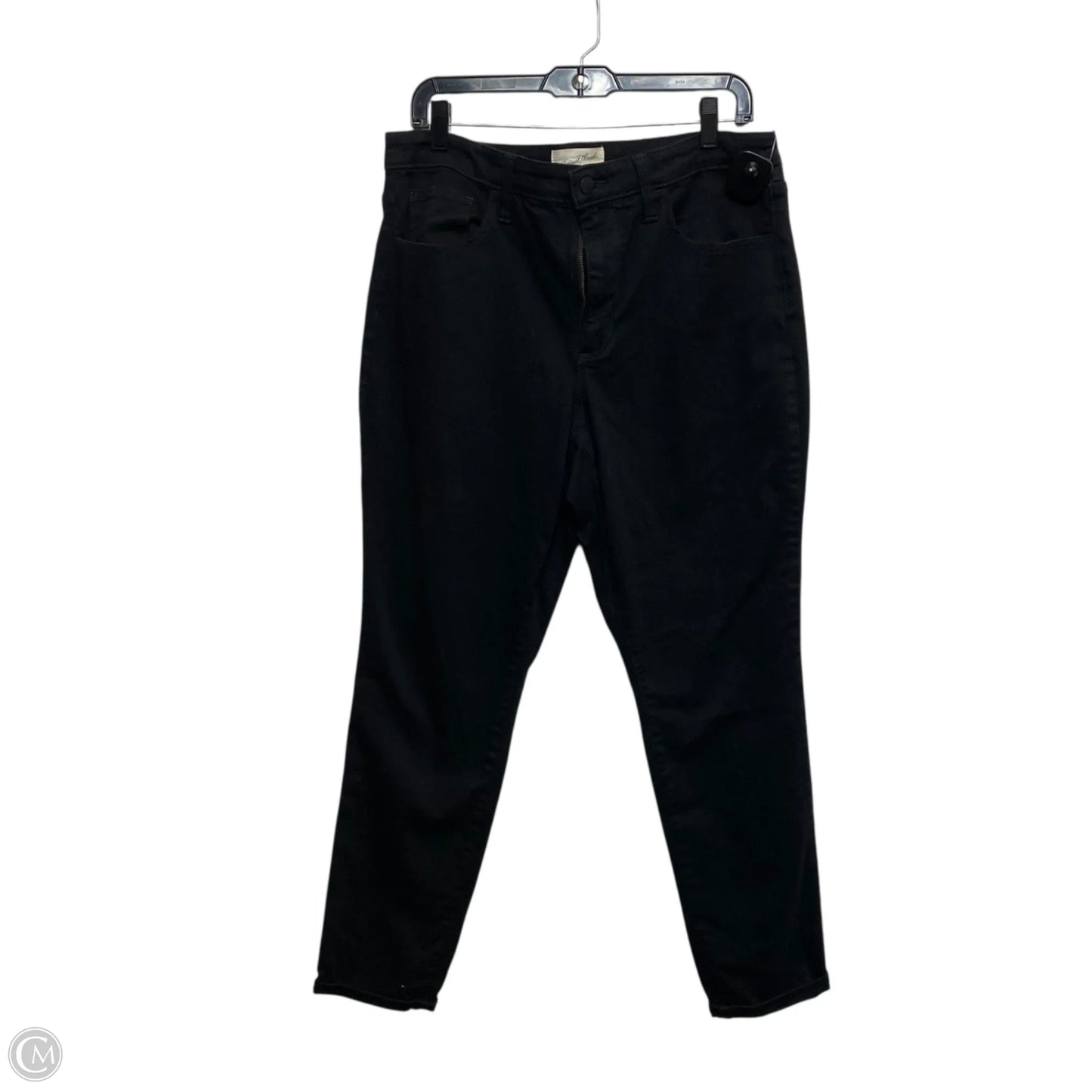 Jeans Skinny By Universal Thread In Black Denim, Size: 14