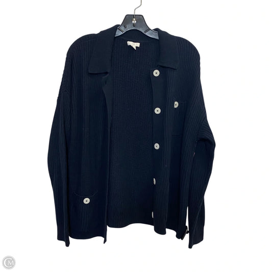 Sweater Cardigan By J. Jill In Navy, Size: M
