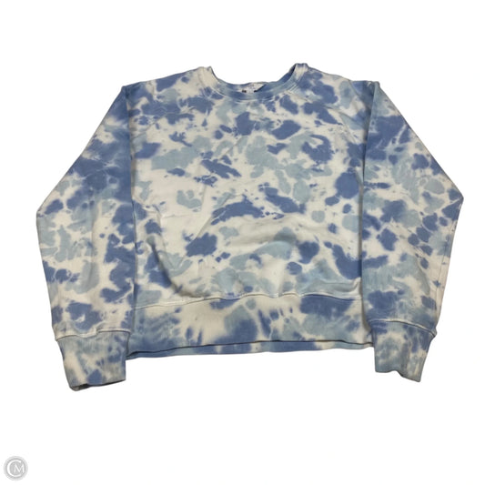 Sweatshirt Collar By Time And Tru In Blue & White, Size: L
