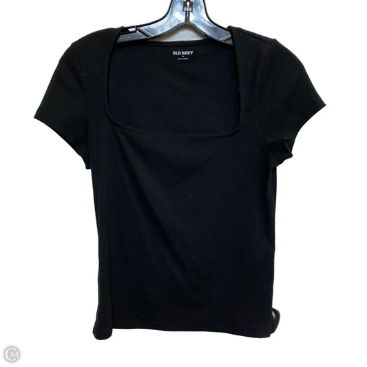 Top Short Sleeve Basic By Old Navy In Black, Size: M