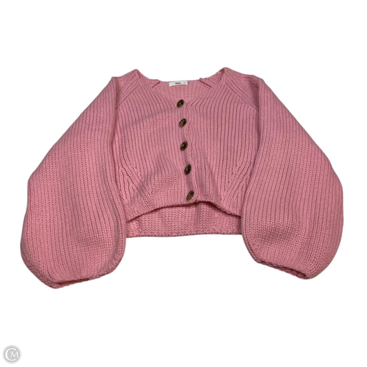 Sweater Cardigan By Talulah In Pink, Size: L
