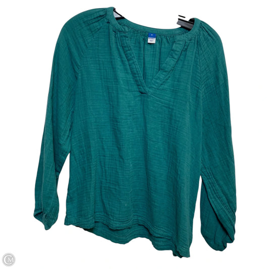 Top Long Sleeve By Old Navy In Green, Size: M