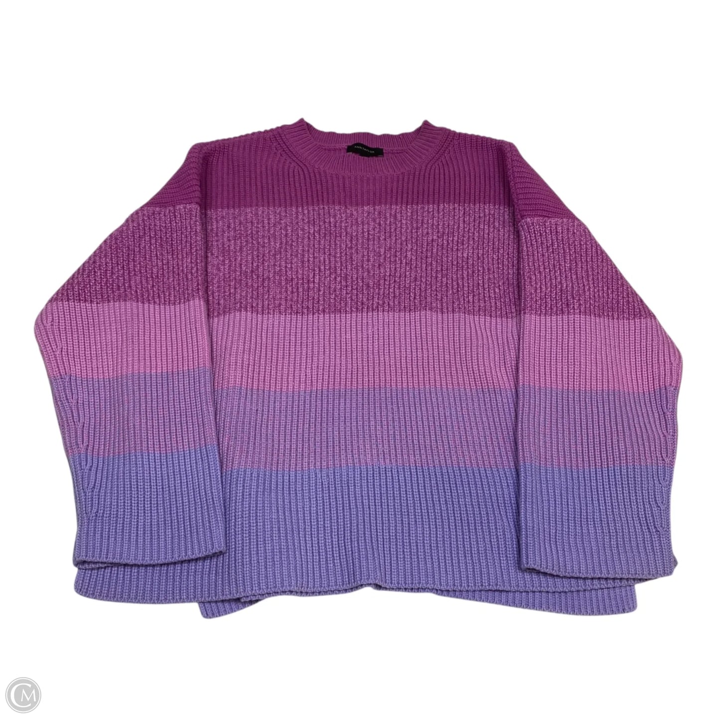 Sweater By Ann Taylor In Blue & Purple, Size: Xl