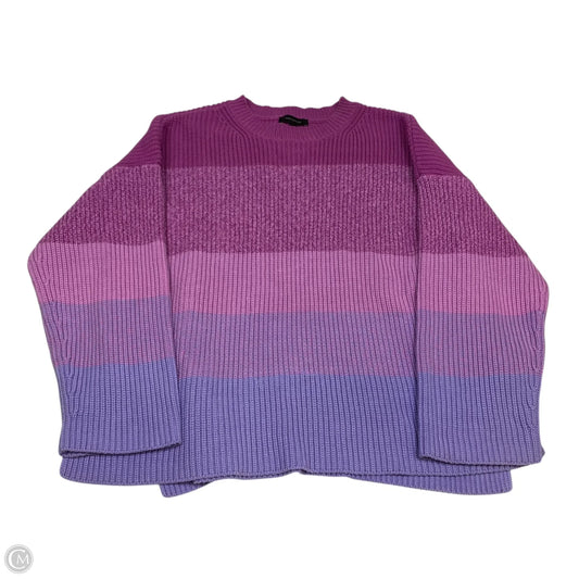 Sweater By Ann Taylor In Blue & Purple, Size: Xl