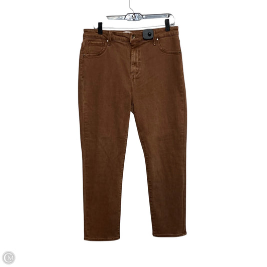 Jeans Skinny By Risen In Brown Denim, Size: 14
