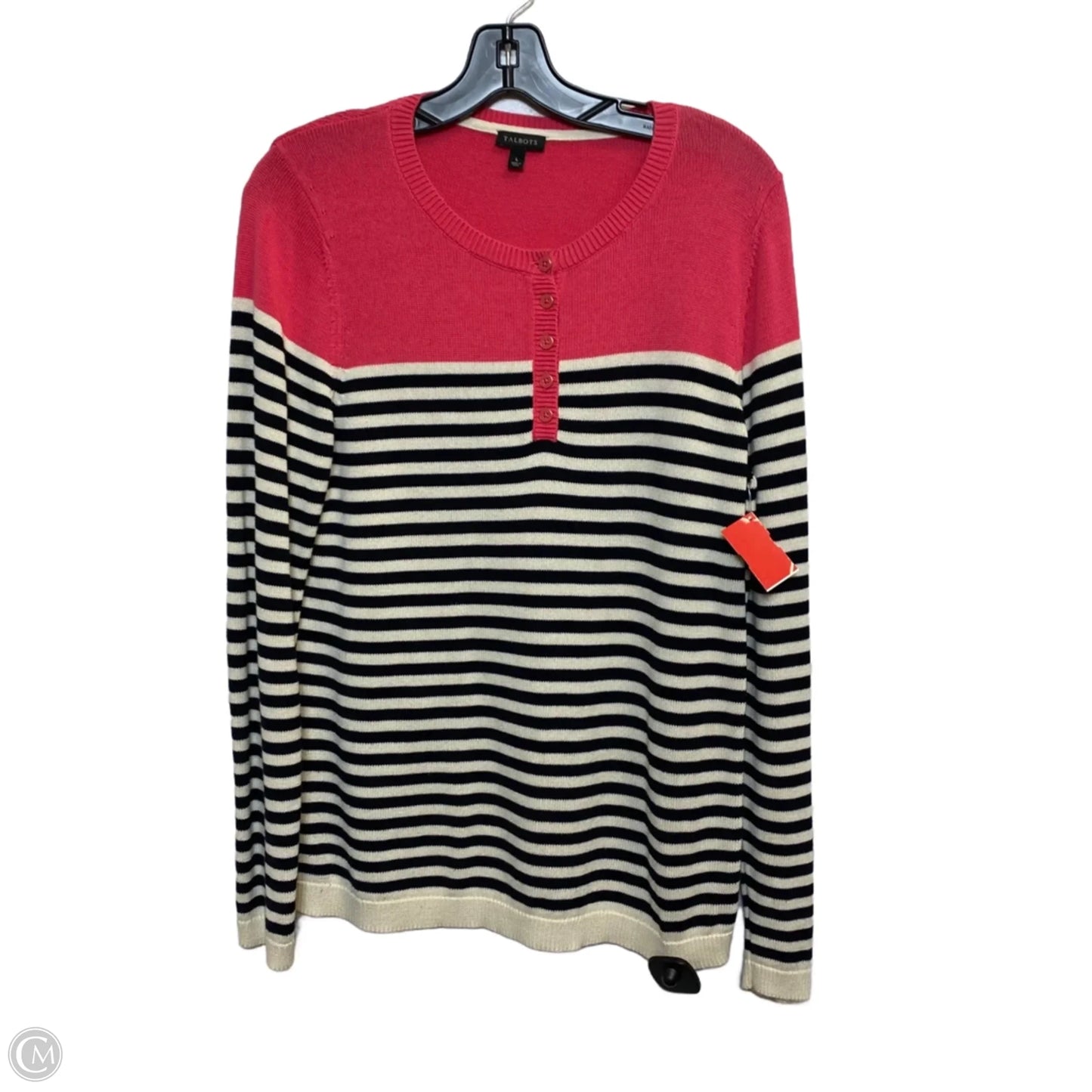 Top Long Sleeve By Talbots In Pink, Size: L