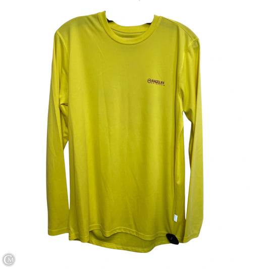 Athletic Top Long Sleeve Crewneck By Magellan In Yellow, Size: M