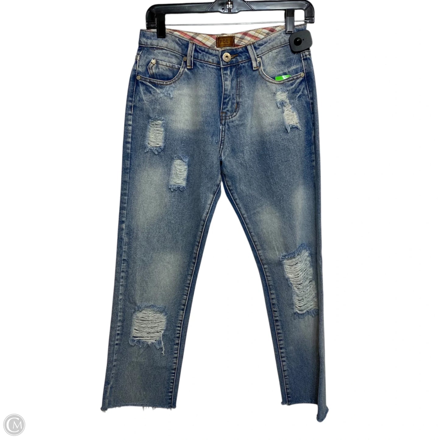 Jeans Straight By Pol In Blue Denim, Size: S