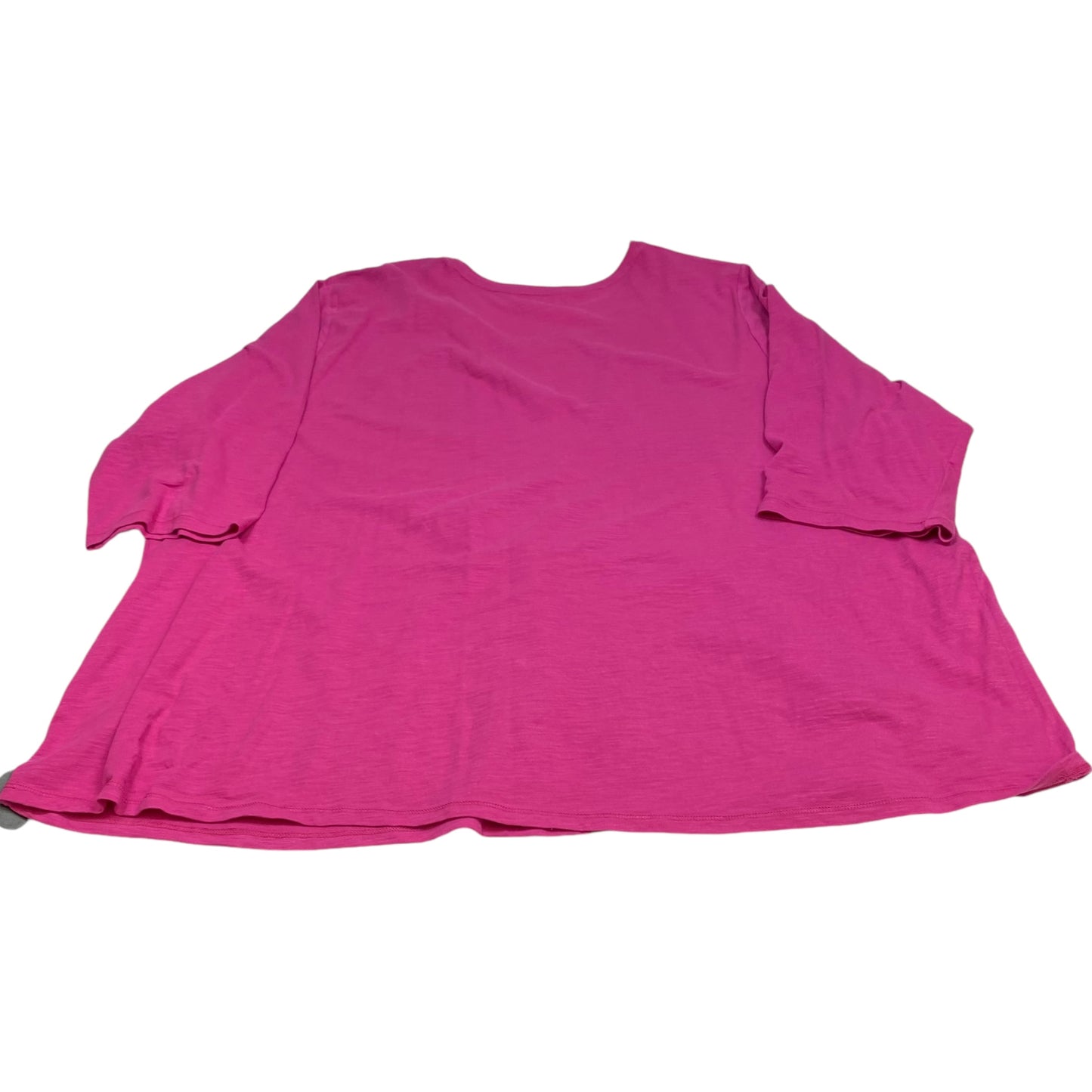 Top 3/4 Sleeve By Catherines In Pink, Size: 4x